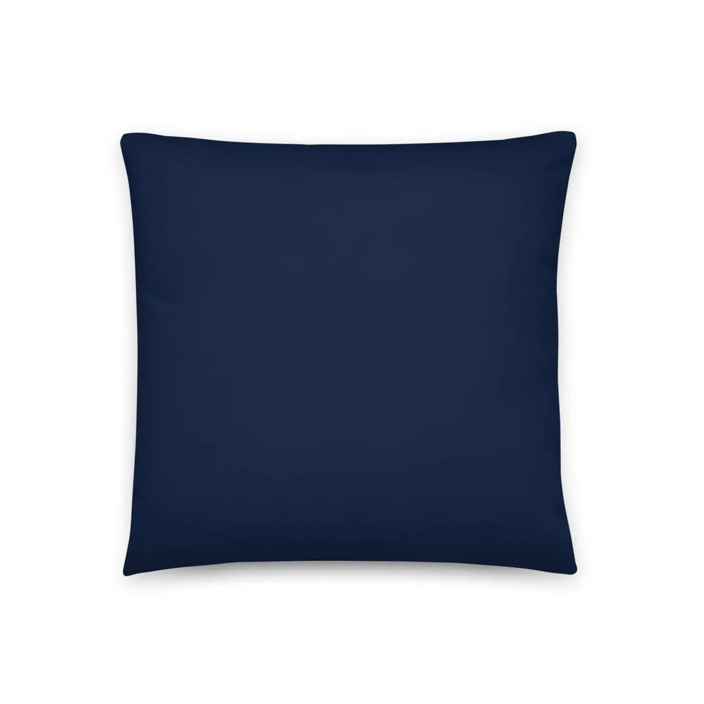 Navy Blue Basic Pillow – Golden Flower Polyester - Dipaliz