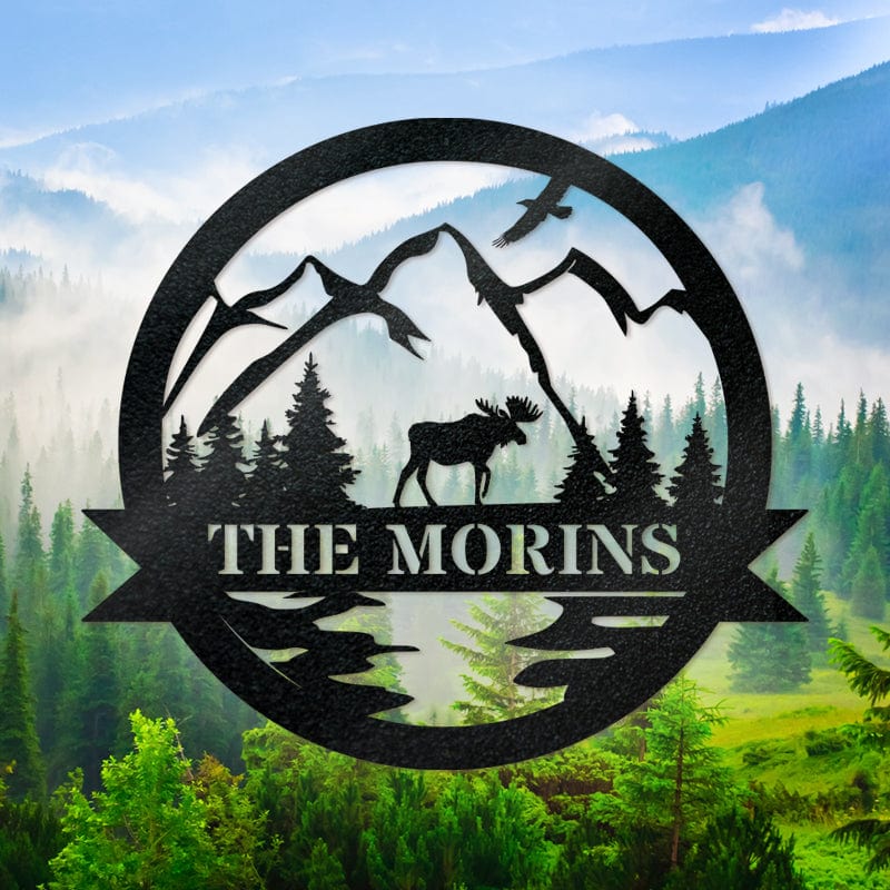 Great Outdoor Moose Monogram