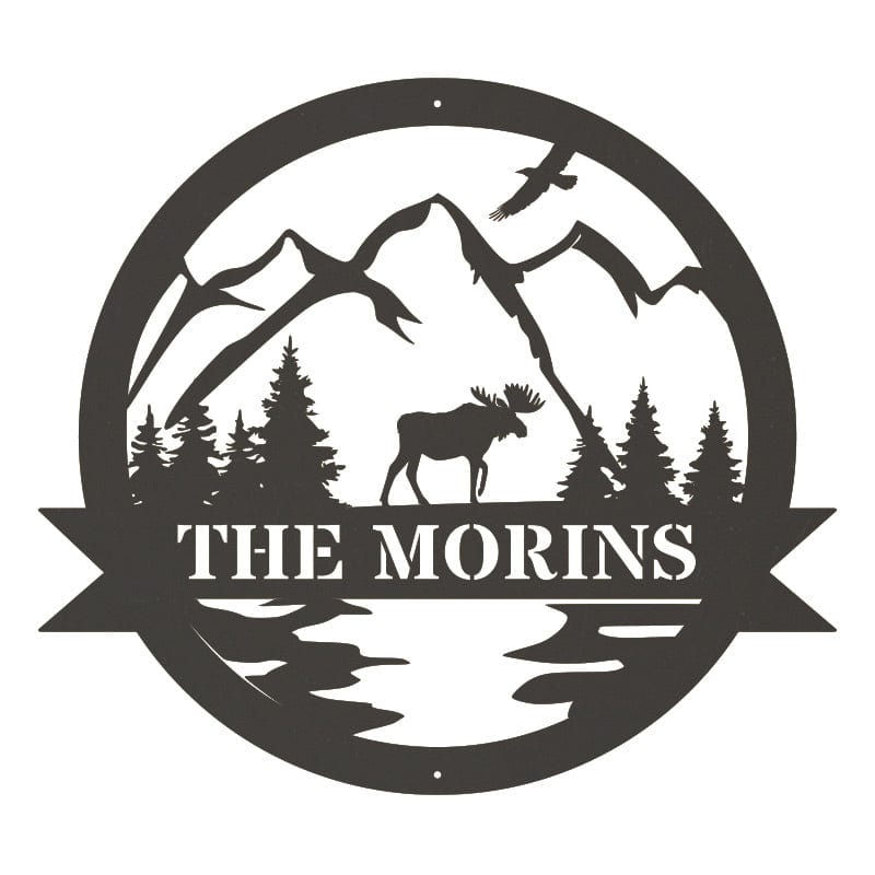 Great Outdoor Moose Monogram