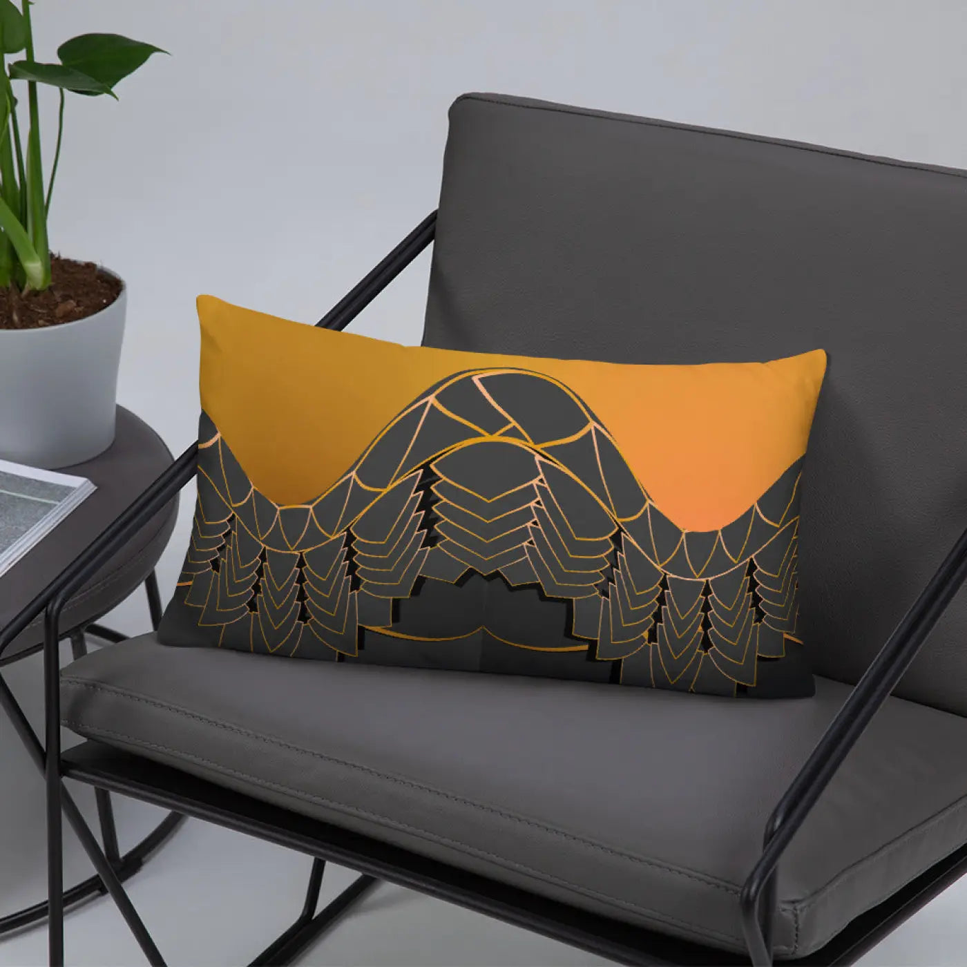Golden Pattern Throw Pillows – Concealed Zipper - Dipaliz