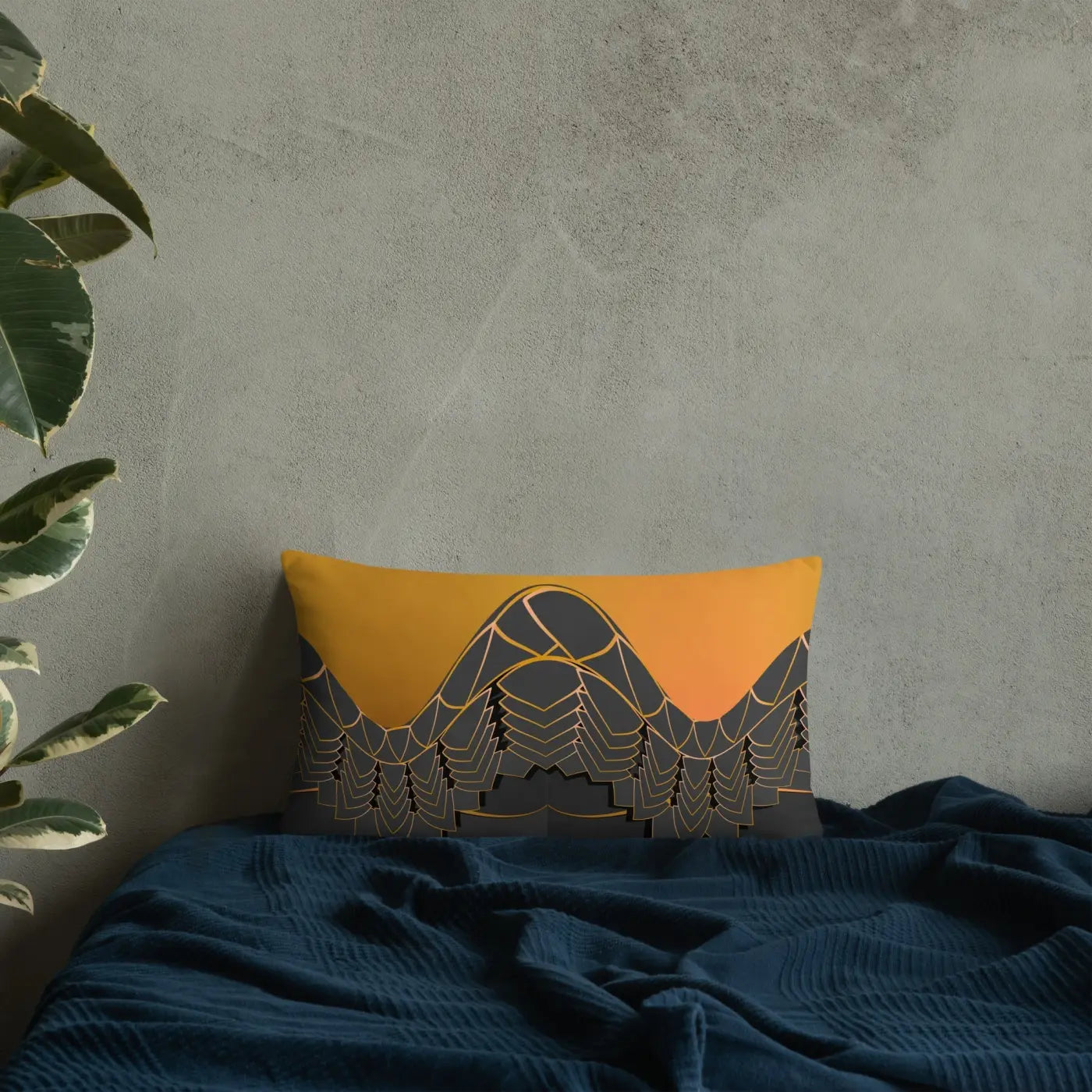 Golden Pattern Throw Pillows – Concealed Zipper - Dipaliz