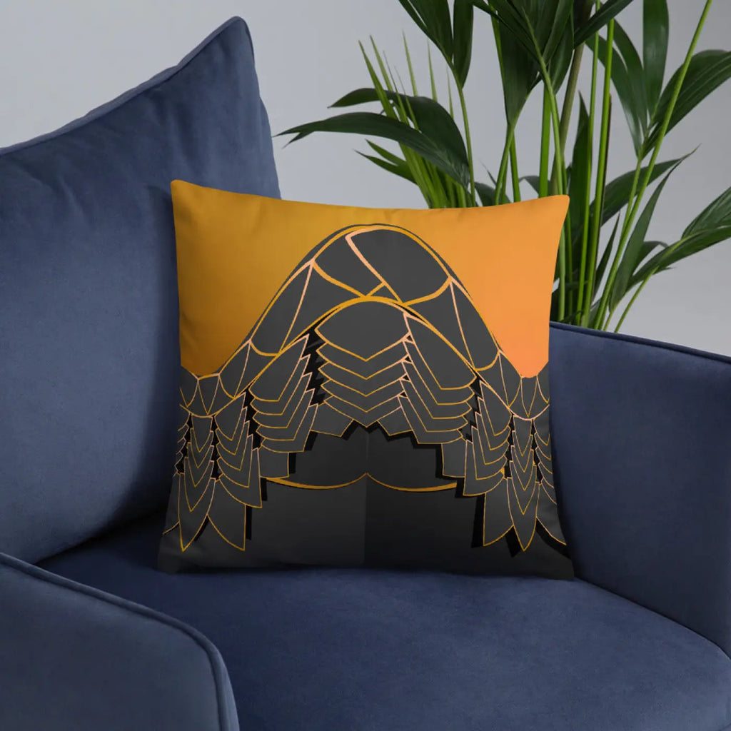Golden Pattern Throw Pillows – Concealed Zipper - Dipaliz