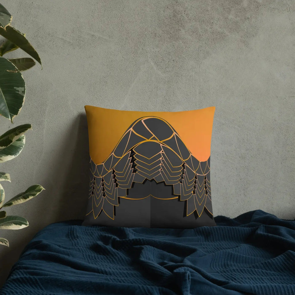 Golden Pattern Throw Pillows – Concealed Zipper - Dipaliz
