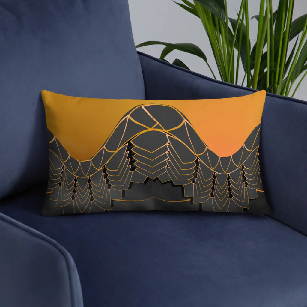 Golden Pattern Throw Pillows – Concealed Zipper - Dipaliz