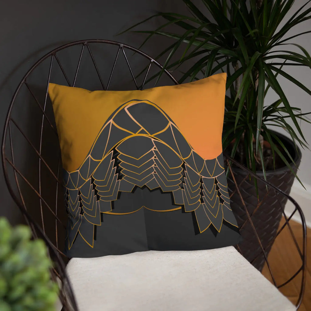 Golden Pattern Throw Pillows – Concealed Zipper - Dipaliz