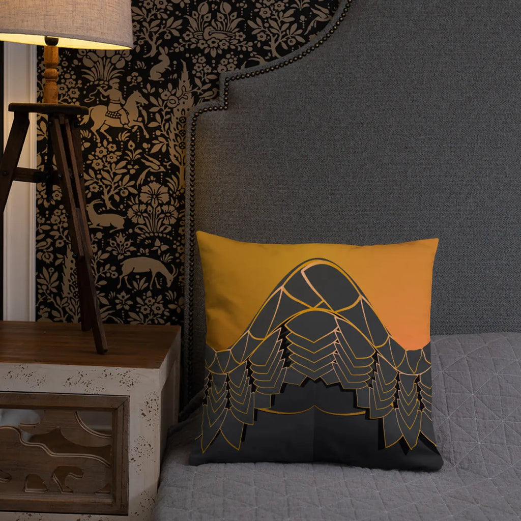 Golden Pattern Throw Pillows – Concealed Zipper - Dipaliz