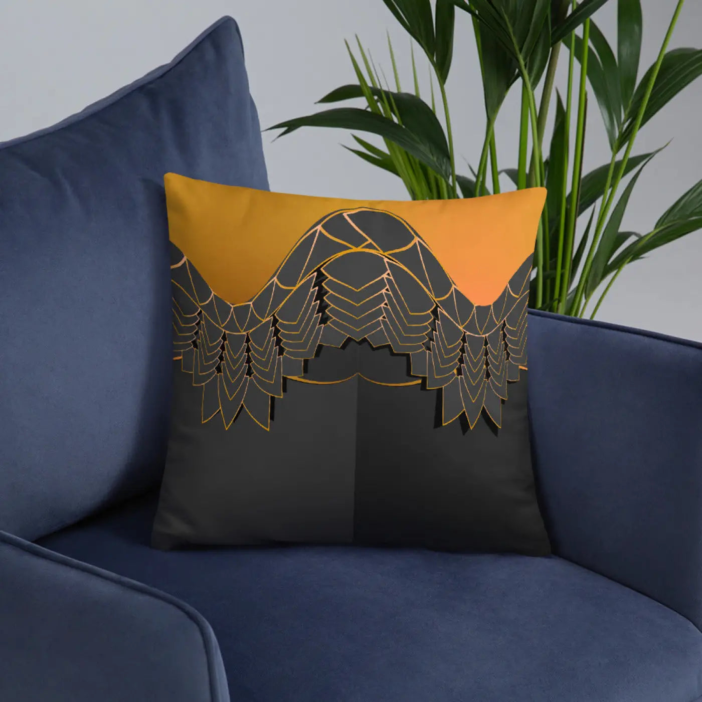 Golden Pattern Throw Pillows – Concealed Zipper - Dipaliz