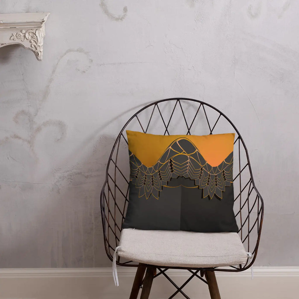 Golden Pattern Throw Pillows – Concealed Zipper - Dipaliz