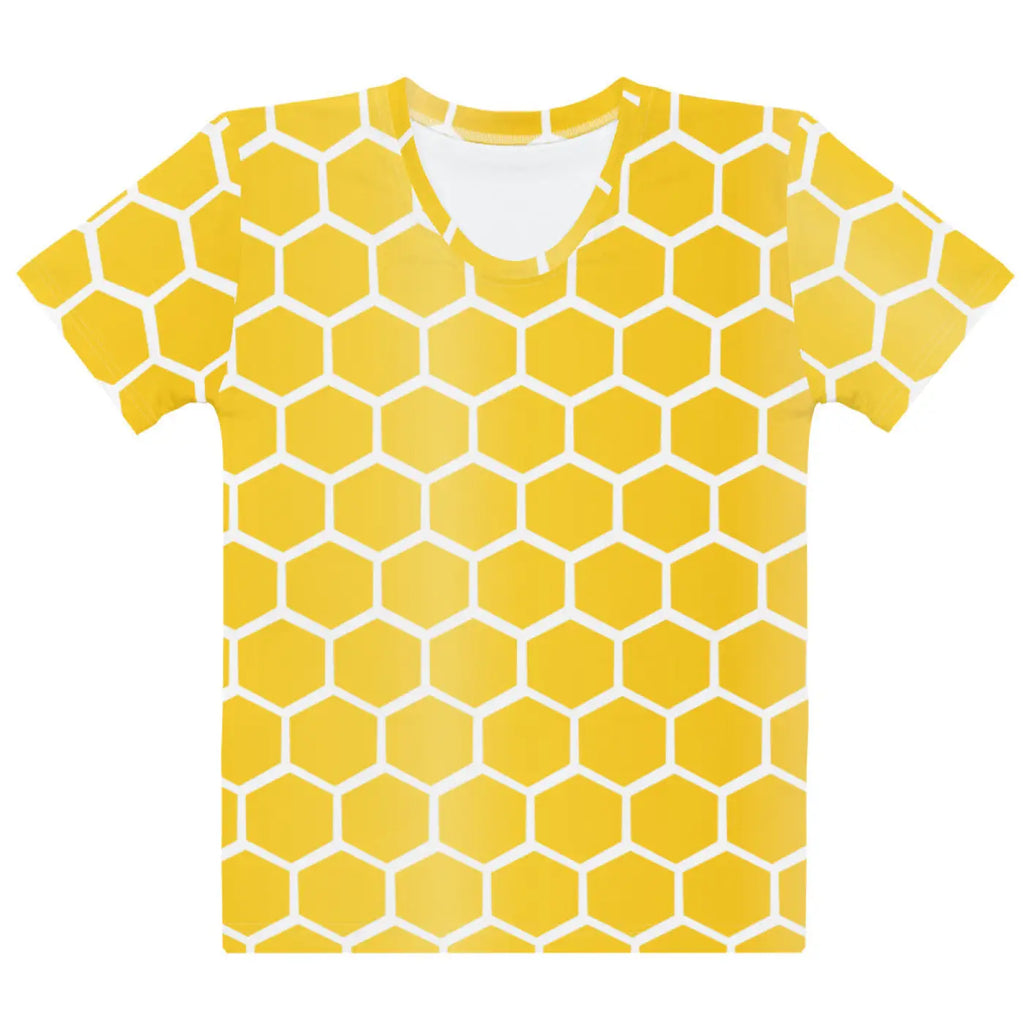 Bee Hive Pattern T-shirt – Hive Pattern Yellow - Dipaliz
