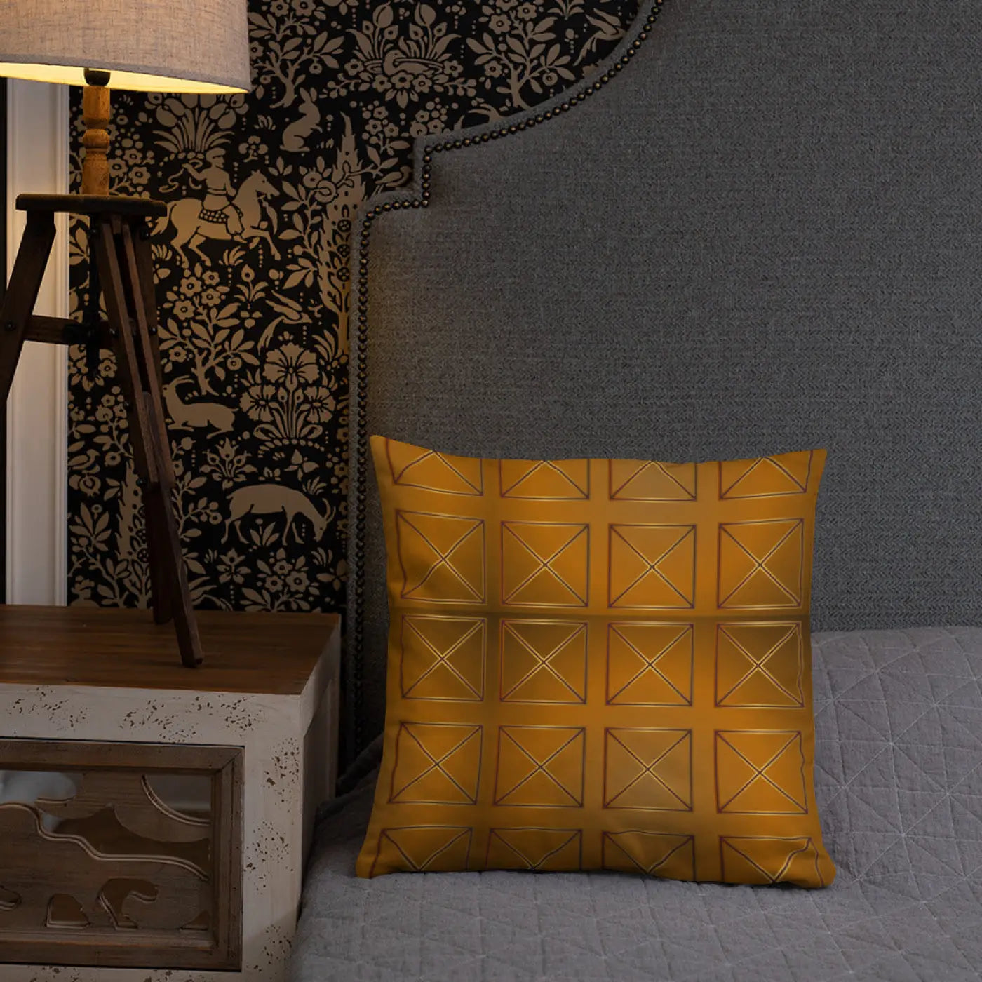 Brown Cross Pillow – Insert Included 18x18 - Dipaliz