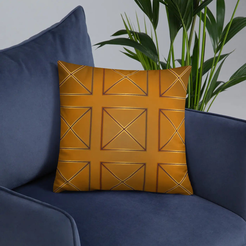 Brown Cross Pillow – Insert Included 18x18 - Dipaliz
