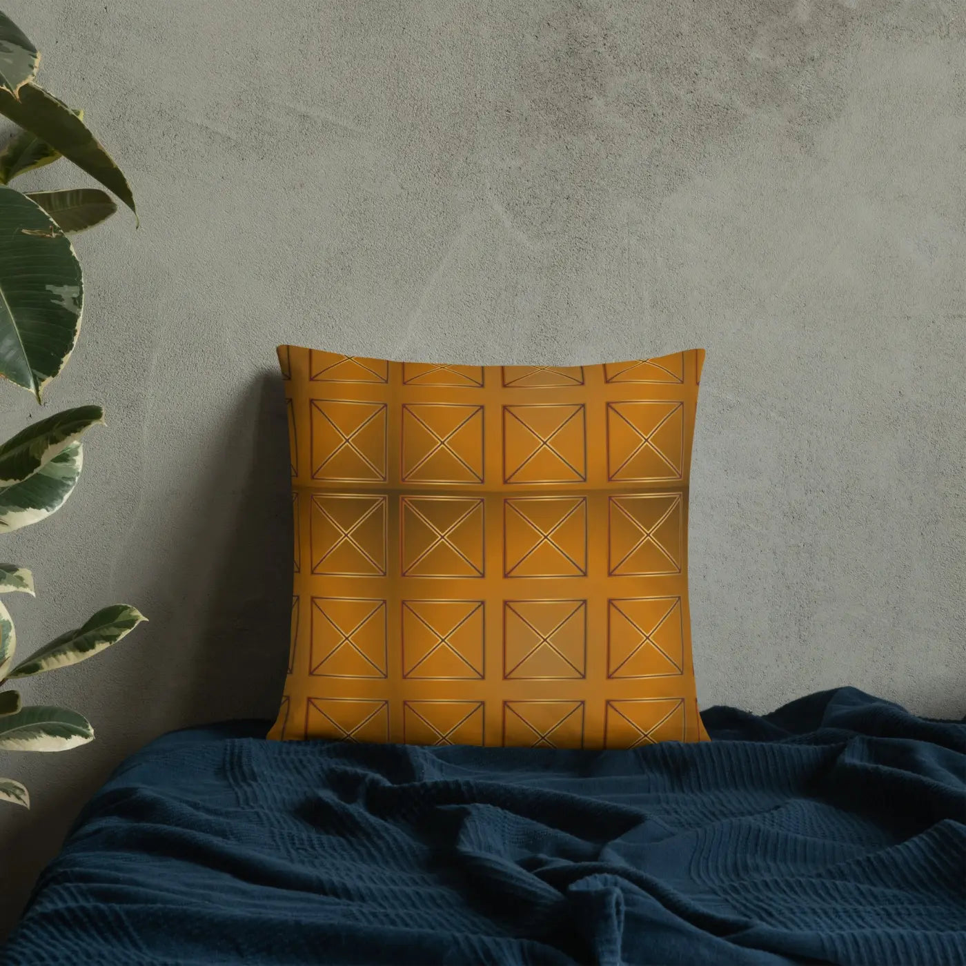 Brown Cross Pillow – Insert Included 18x18 - Dipaliz