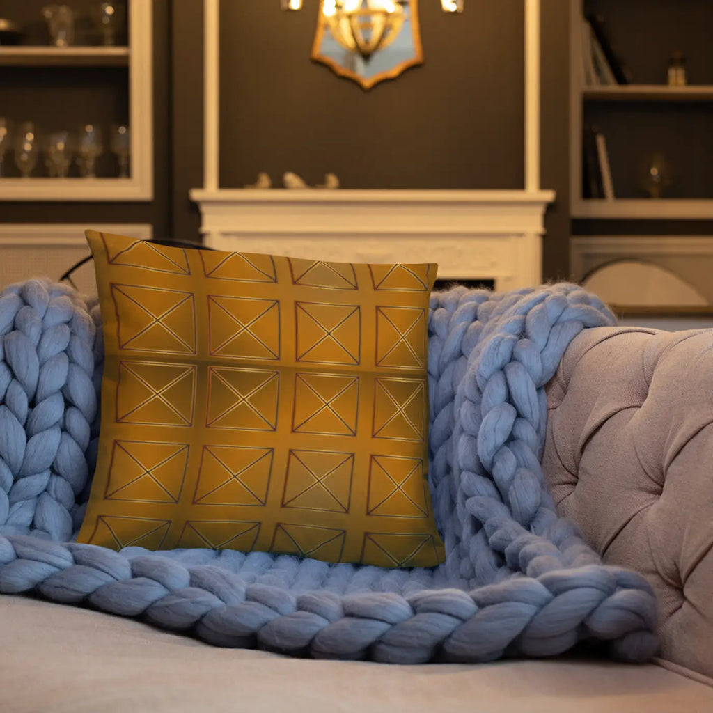 Brown Cross Pillow – Insert Included 18x18 - Dipaliz