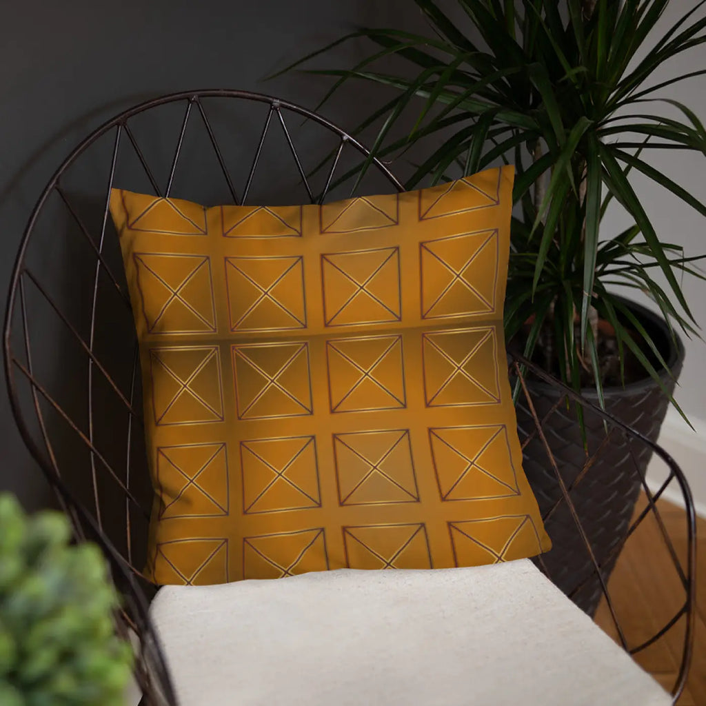 Brown Cross Pillow – Insert Included 18x18 - Dipaliz