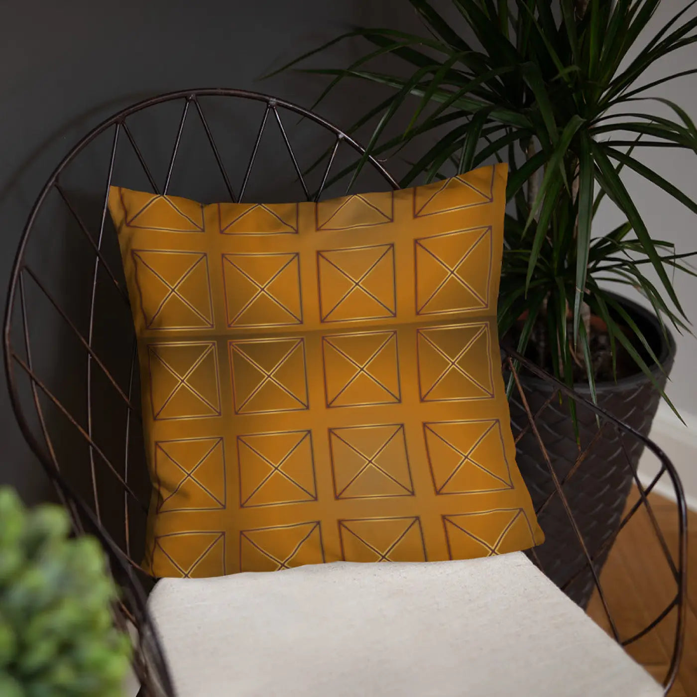 Brown Cross Pillow – Insert Included 18x18 - Dipaliz