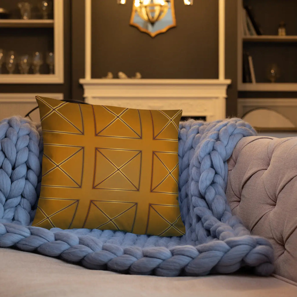 Brown Cross Pillow – Insert Included 18x18 - Dipaliz