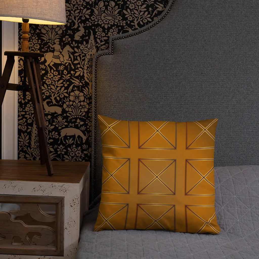Brown Cross Pillow – Insert Included 18x18 - Dipaliz