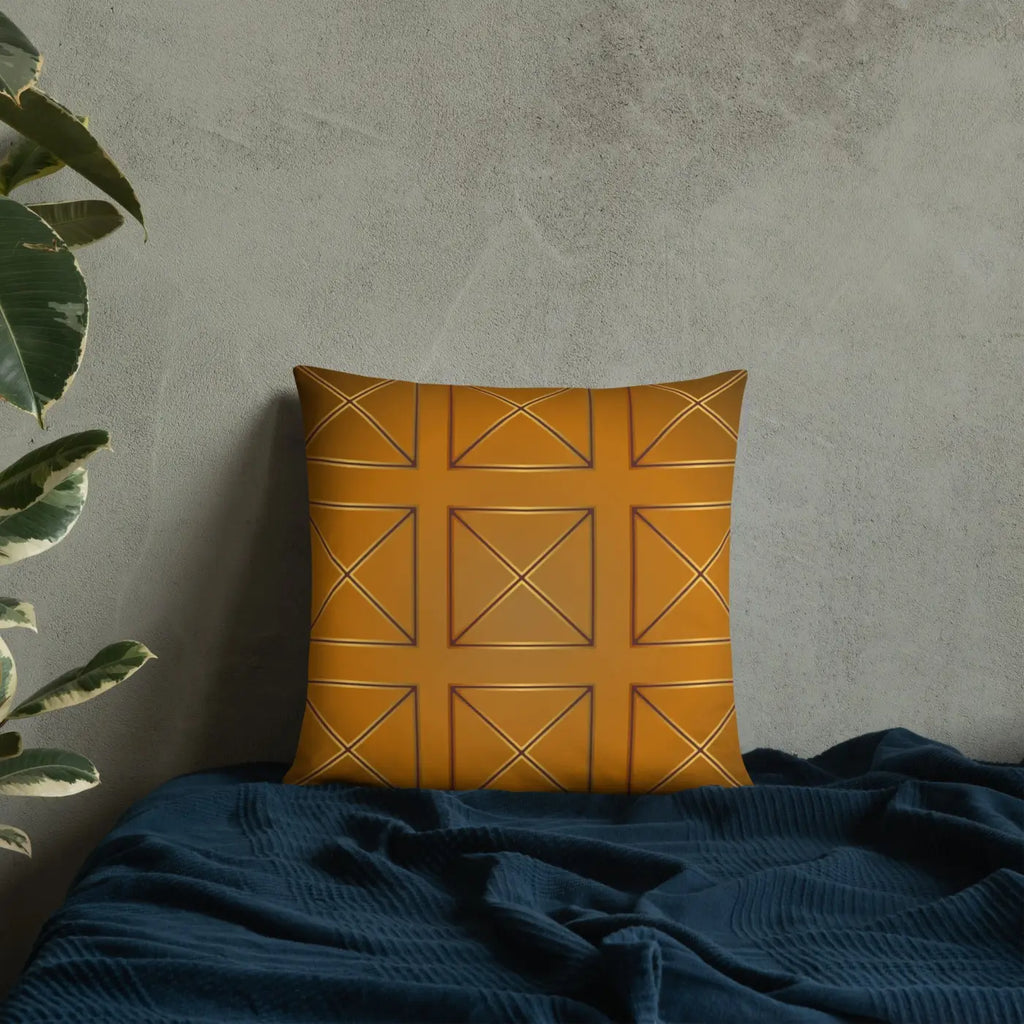 Brown Cross Pillow – Insert Included 18x18 - Dipaliz