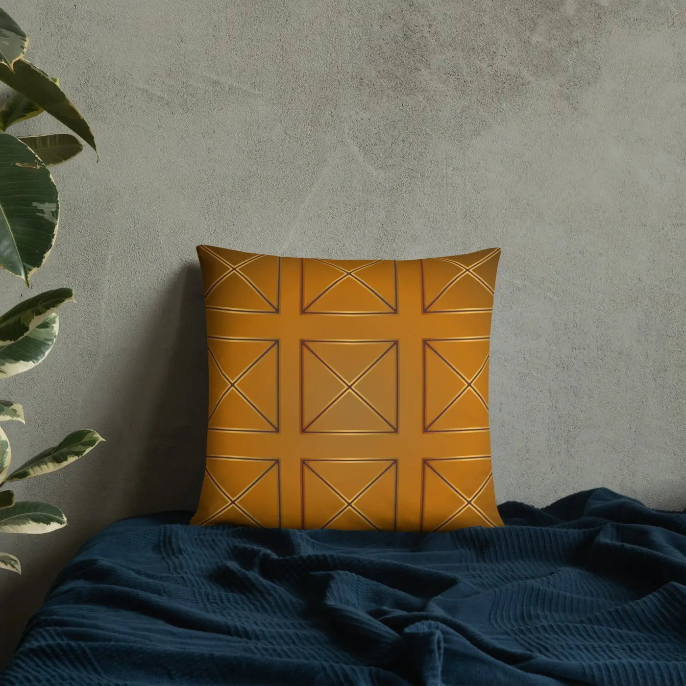 Brown Cross Pillow – Insert Included 18x18 - Dipaliz