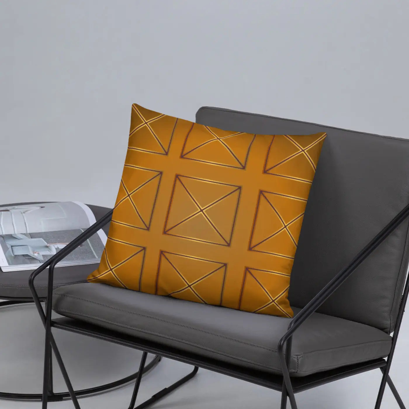 Brown Cross Pillow – Insert Included 18x18 - Dipaliz