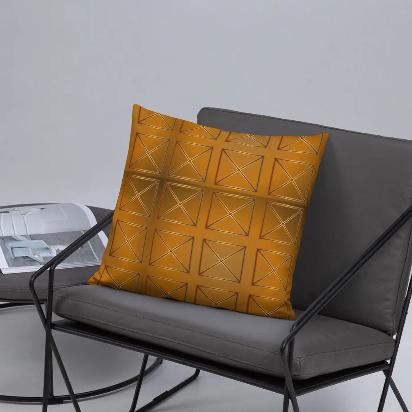 Brown Cross Pillow – Insert Included 18x18 - Dipaliz