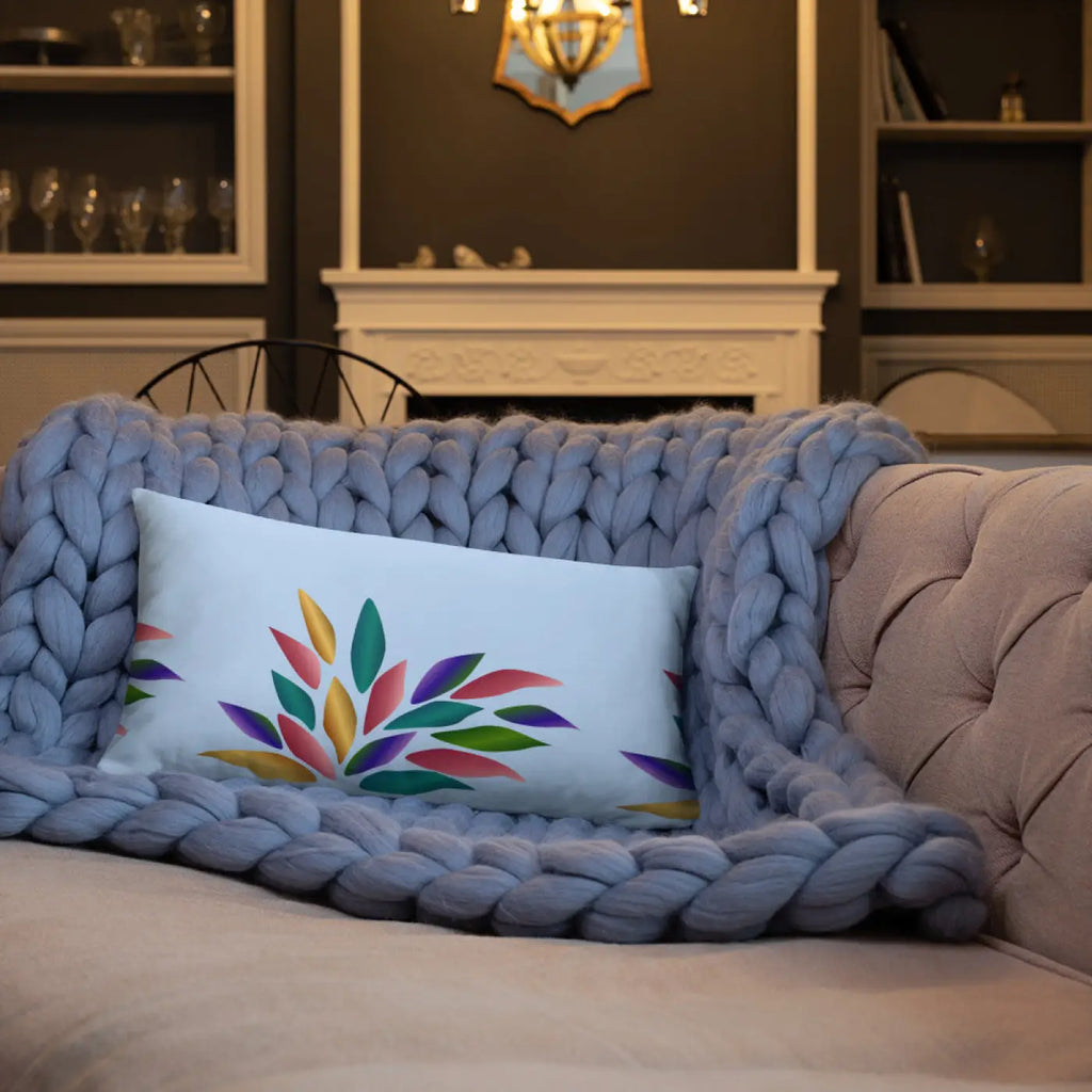 Colorful Petals Throw Pillow – Insert Included - Dipaliz