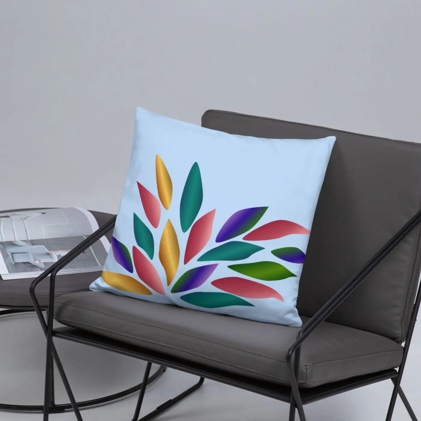 Colorful Petals Throw Pillow – Insert Included - Dipaliz