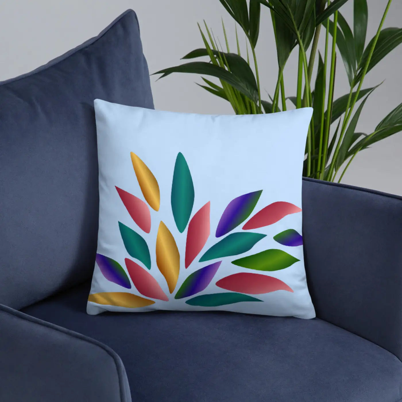 Colorful Petals Throw Pillow – Insert Included - Dipaliz