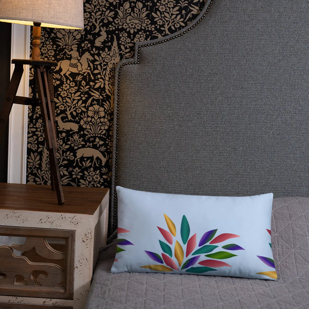 Colorful Petals Throw Pillow – Insert Included - Dipaliz