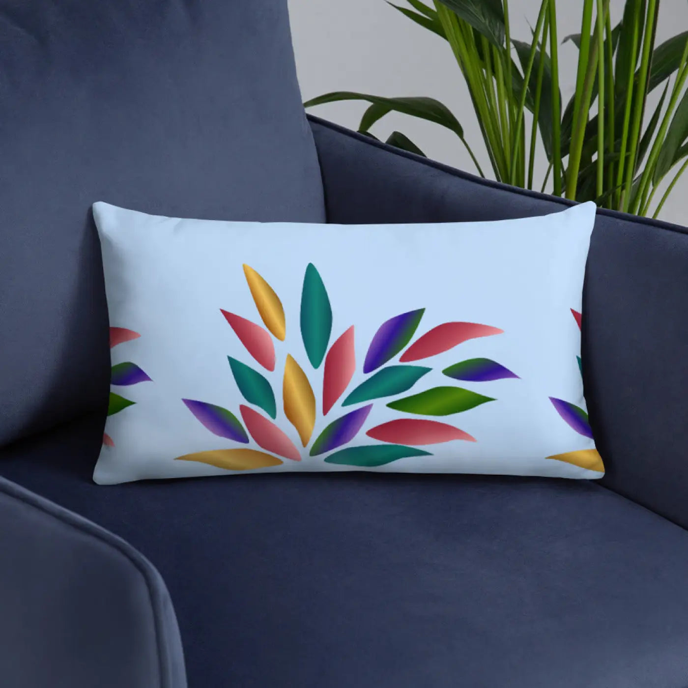 Colorful Petals Throw Pillow – Insert Included - Dipaliz