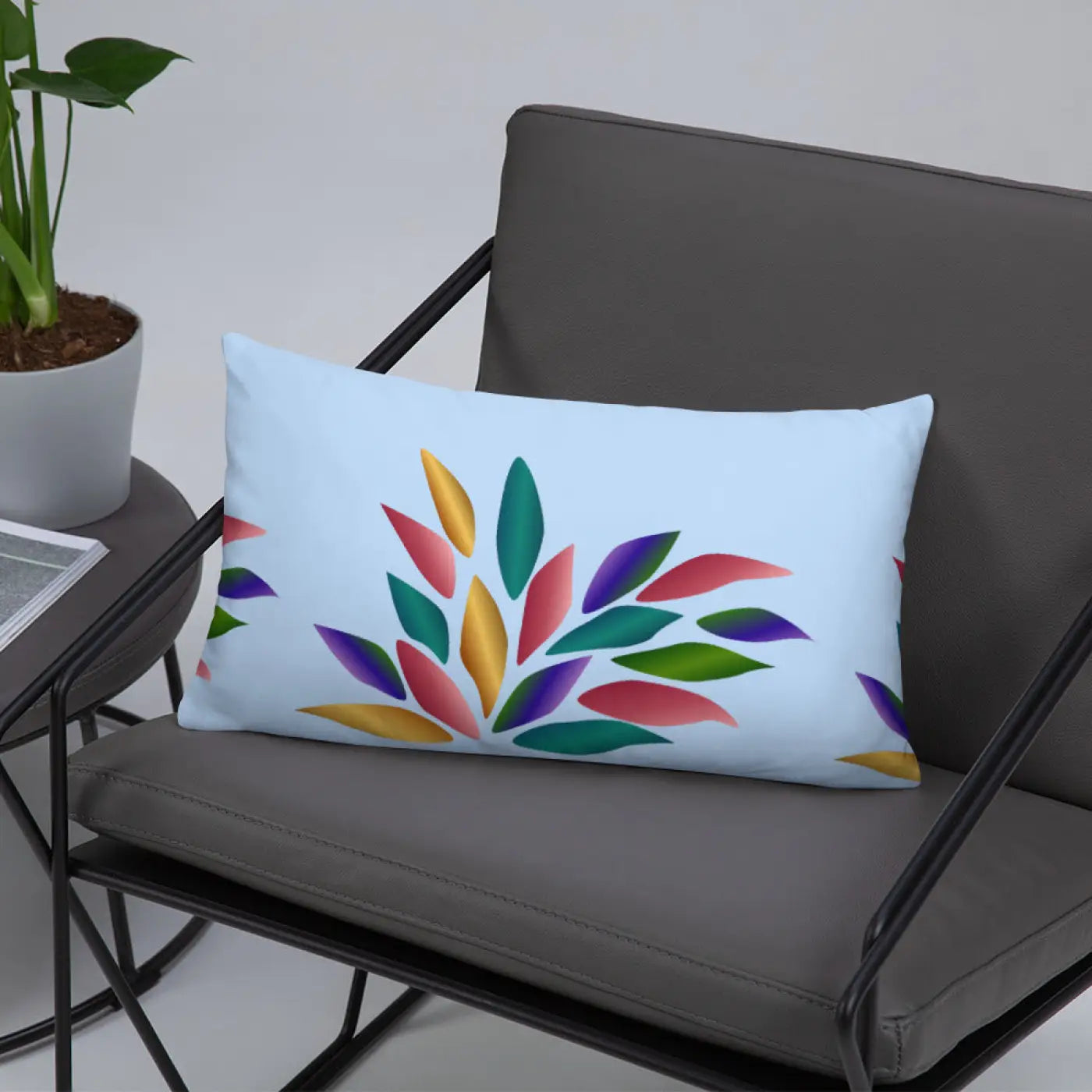 Colorful Petals Throw Pillow – Insert Included - Dipaliz