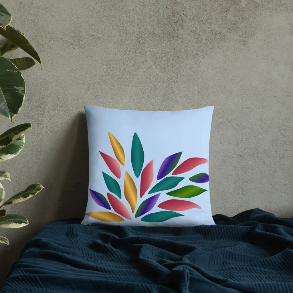 Colorful Petals Throw Pillow – Insert Included - Dipaliz