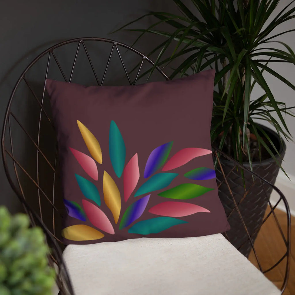 Colorful Petals Throw Pillow – Insert Included - Dipaliz