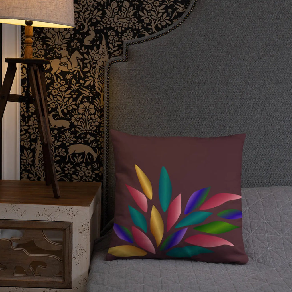 Colorful Petals Throw Pillow – Insert Included - Dipaliz