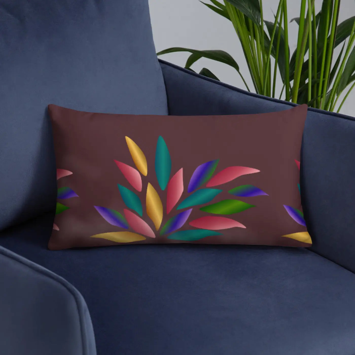 Colorful Petals Throw Pillow – Insert Included - Dipaliz