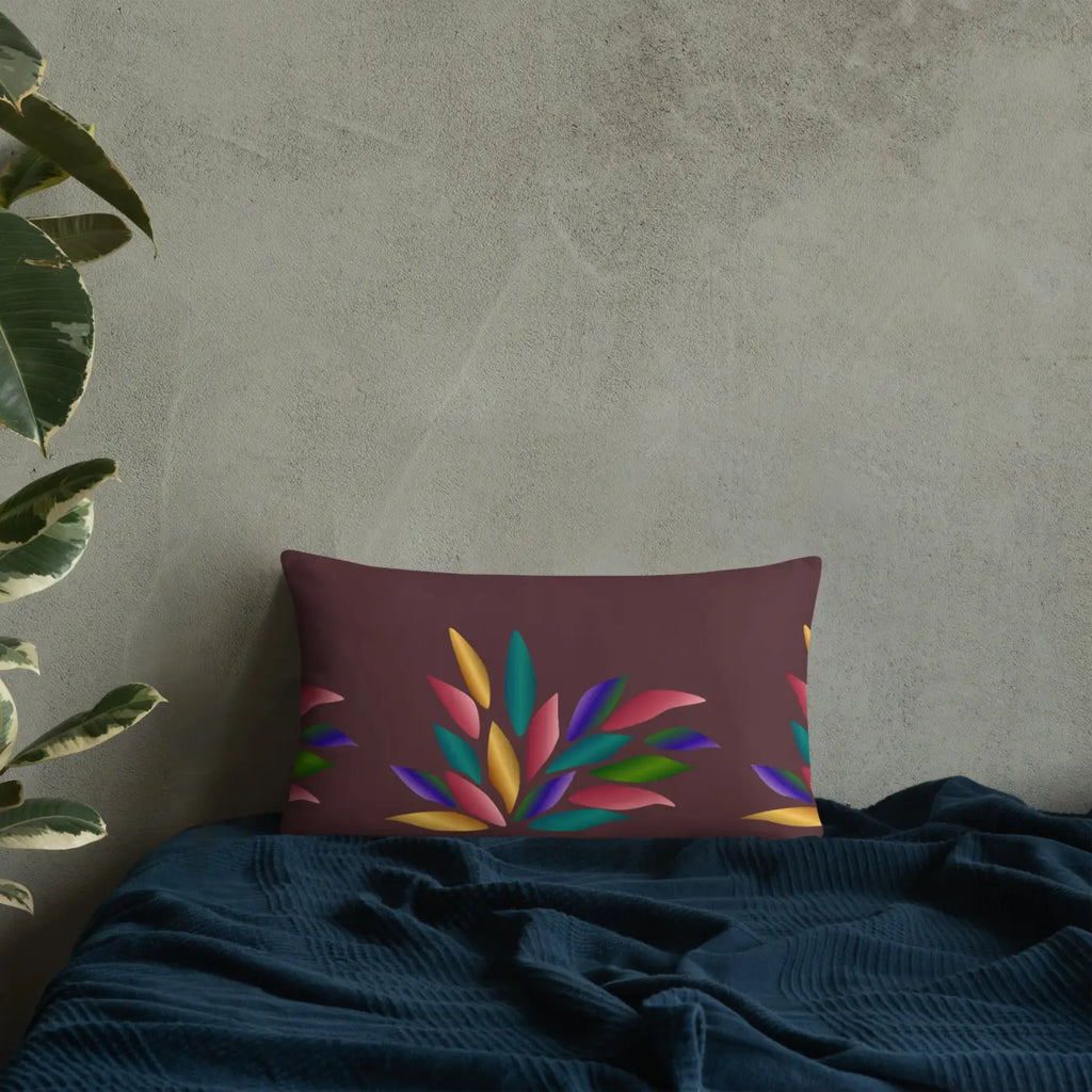 Colorful Petals Throw Pillow – Insert Included - Dipaliz