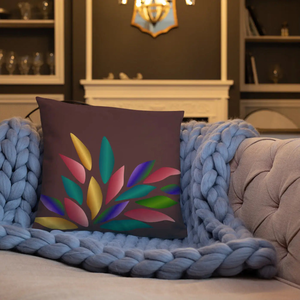 Colorful Petals Throw Pillow – Insert Included - Dipaliz