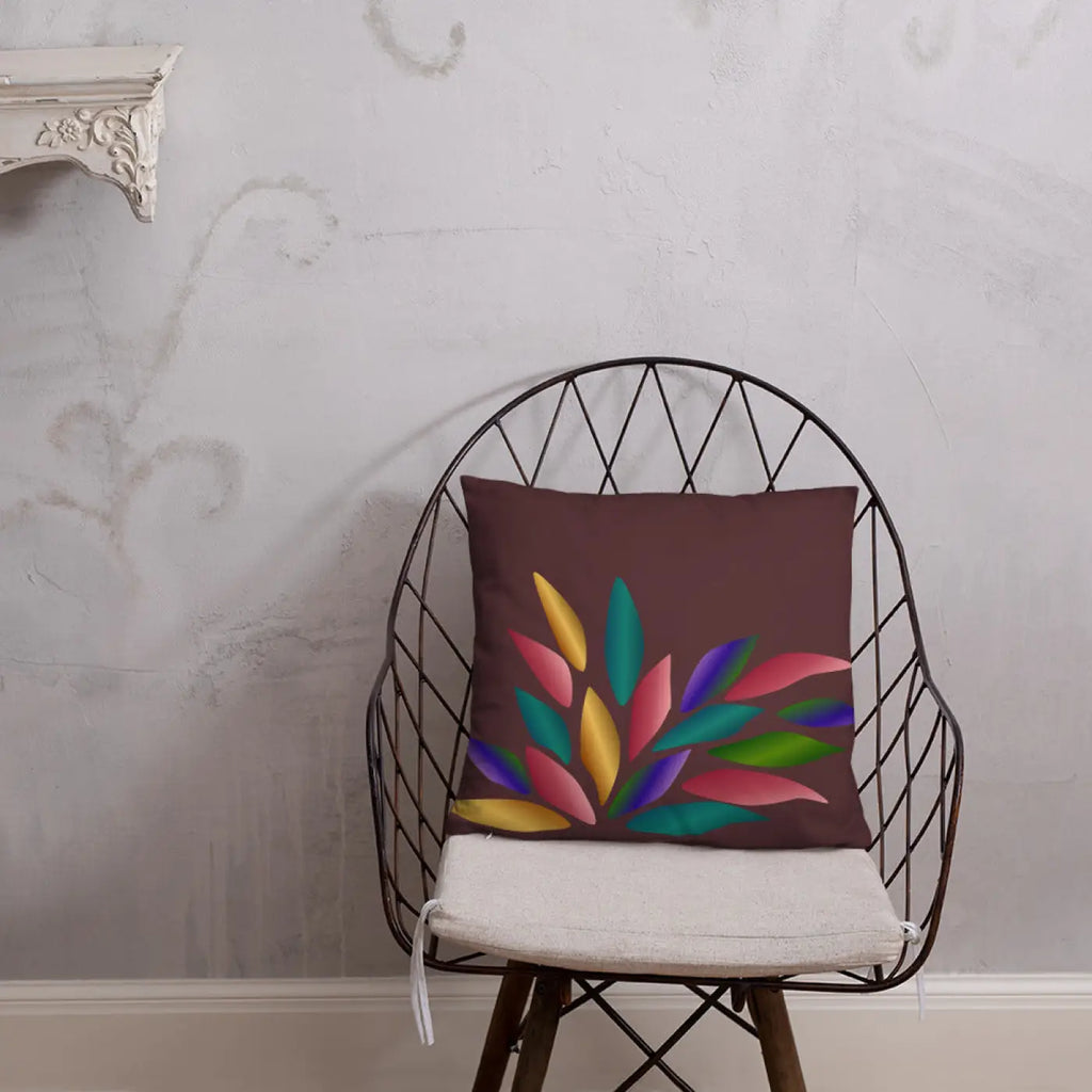 Colorful Petals Throw Pillow – Insert Included - Dipaliz
