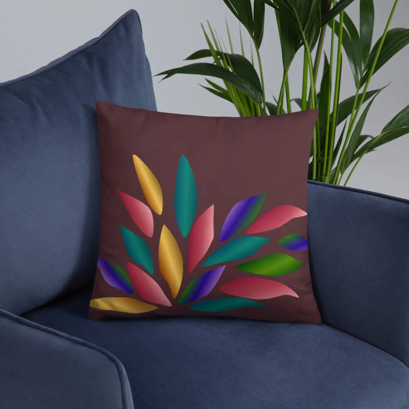 Colorful Petals Throw Pillow – Insert Included - Dipaliz