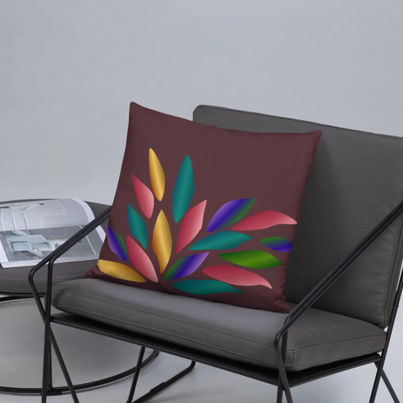 Colorful Petals Throw Pillow – Insert Included - Dipaliz