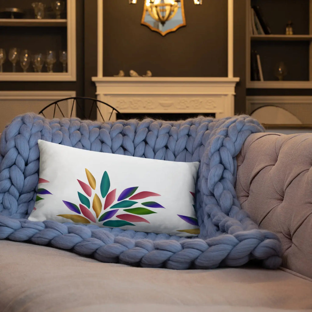 Colorful Petals Throw Pillow – Insert Included - Dipaliz
