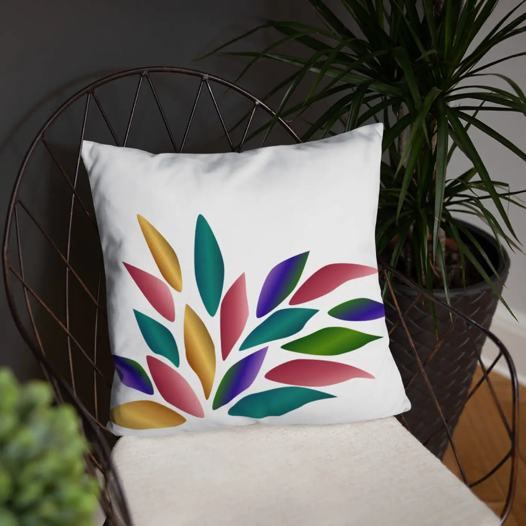 Colorful Petals Throw Pillow – Insert Included - Dipaliz