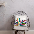 Colorful Petals Throw Pillow – Insert Included - Dipaliz