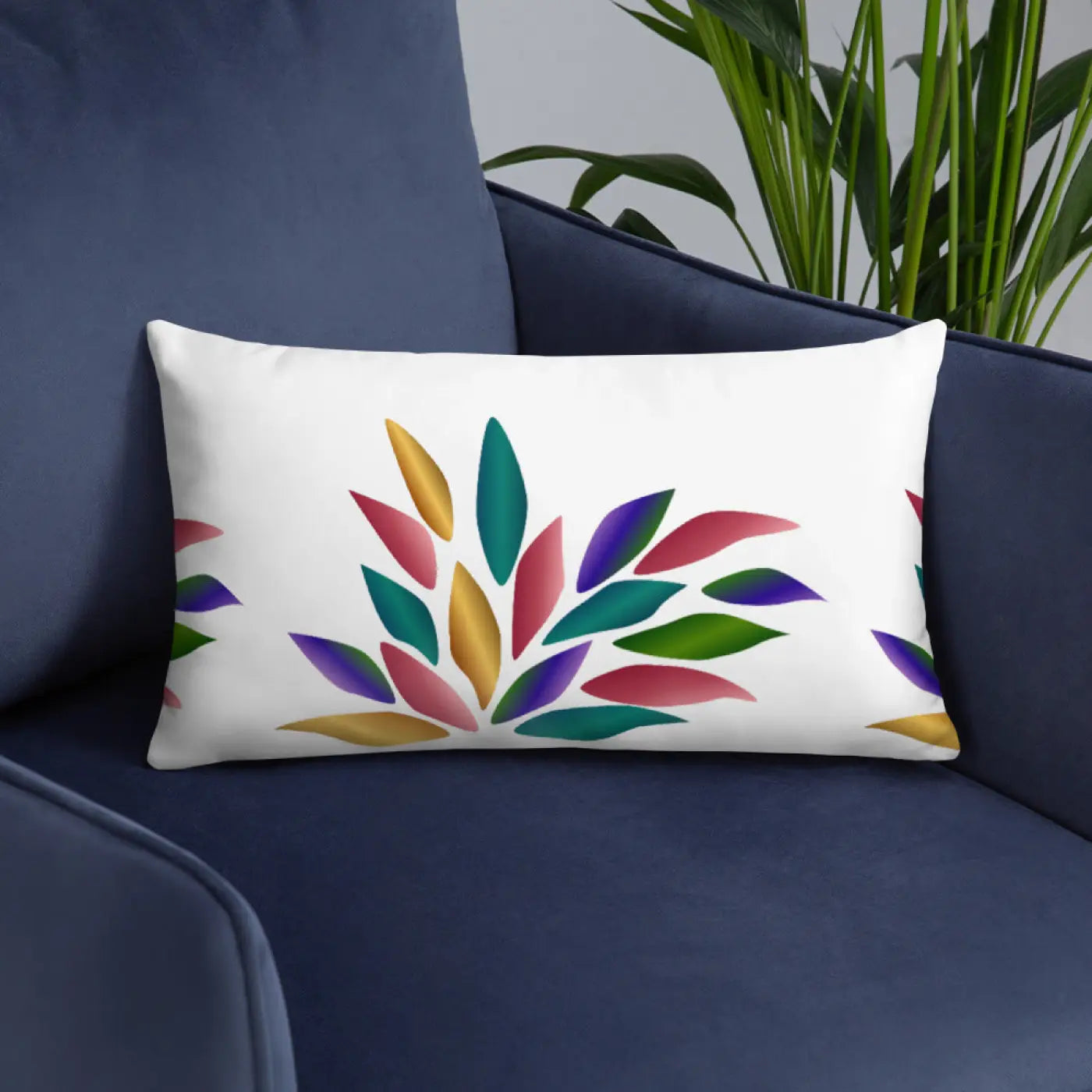 Colorful Petals Throw Pillow – Insert Included - Dipaliz