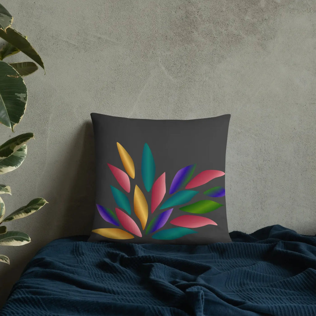 Colorful Petals Throw Pillow – Insert Included - Dipaliz