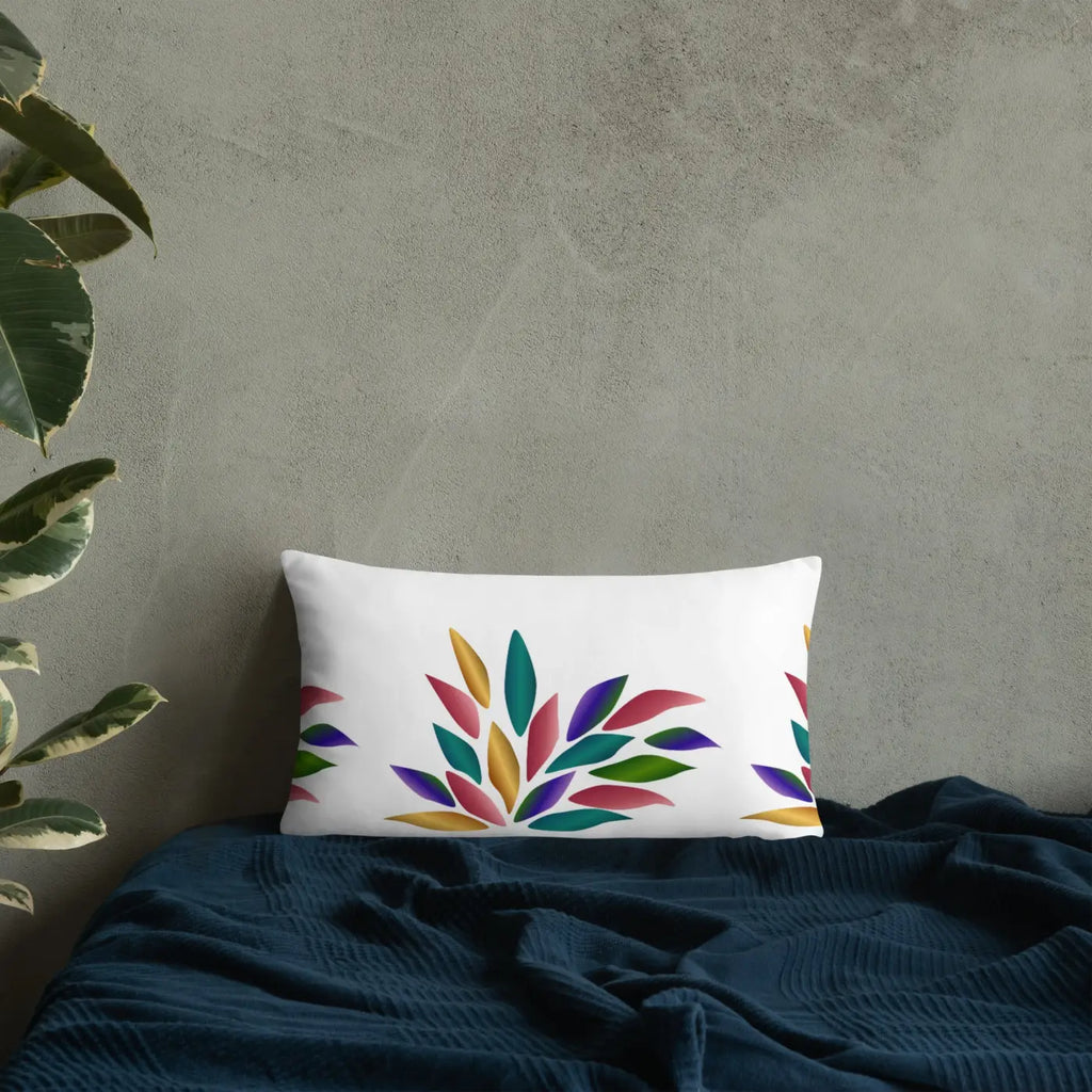 Colorful Petals Throw Pillow – Insert Included - Dipaliz