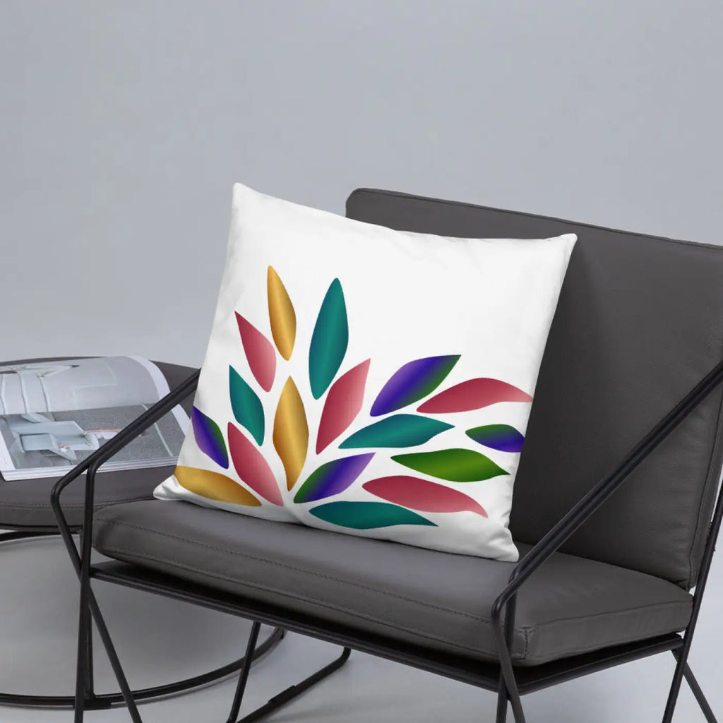Colorful Petals Throw Pillow – Insert Included - Dipaliz