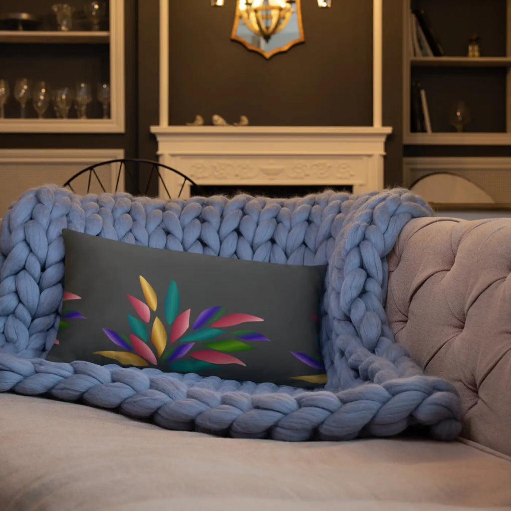 Colorful Petals Throw Pillow – Insert Included - Dipaliz