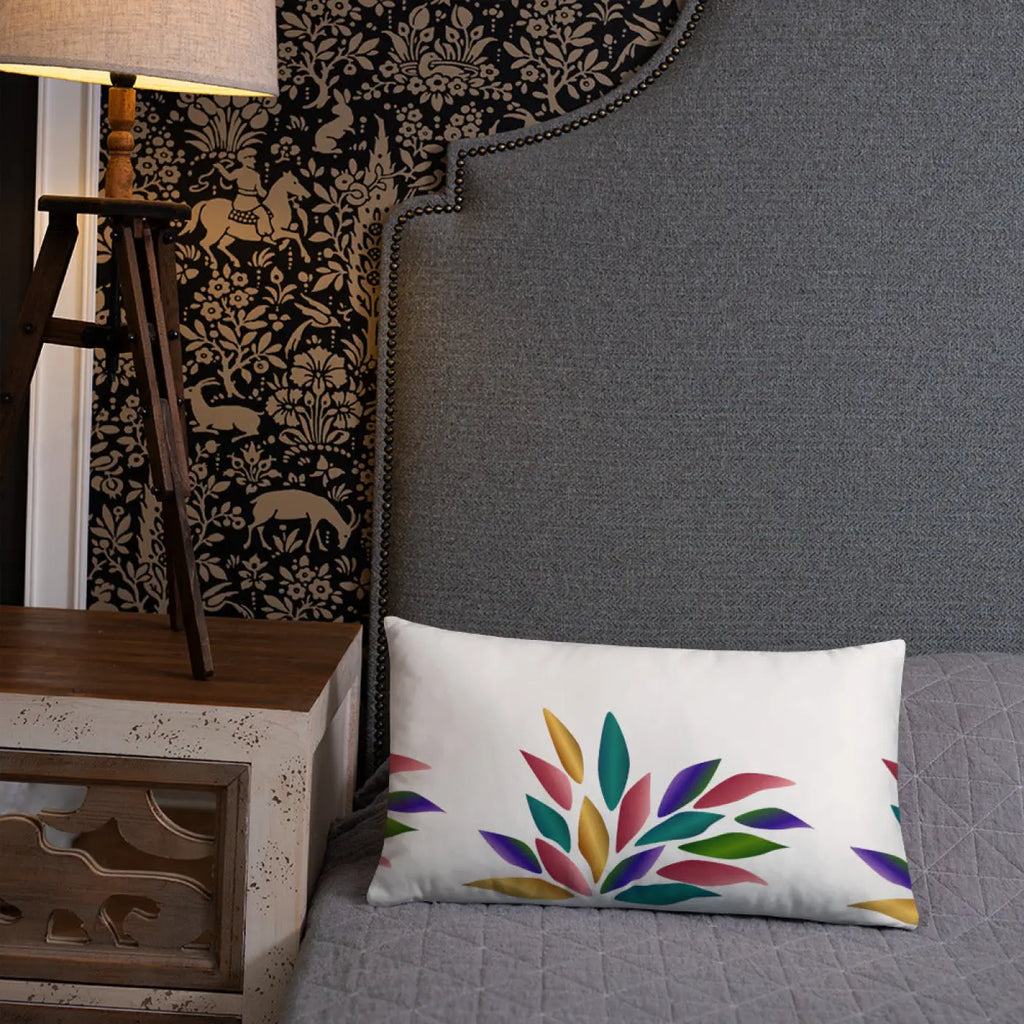 Colorful Petals Throw Pillow – Insert Included - Dipaliz