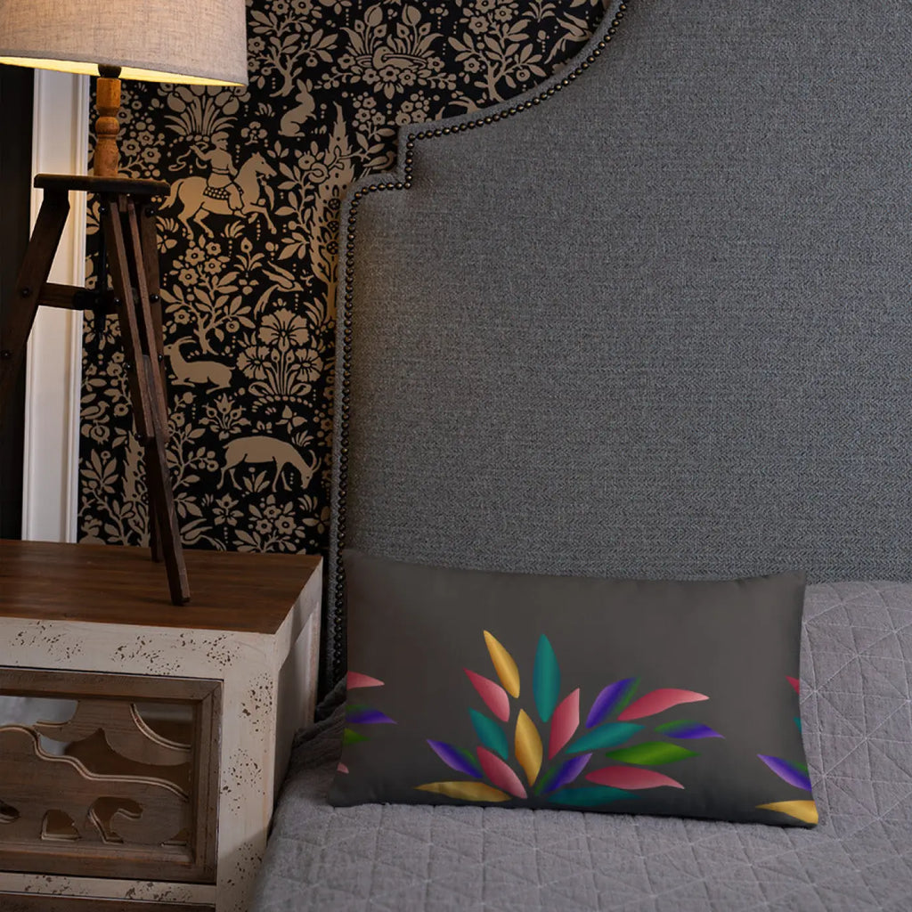 Colorful Petals Throw Pillow – Insert Included - Dipaliz